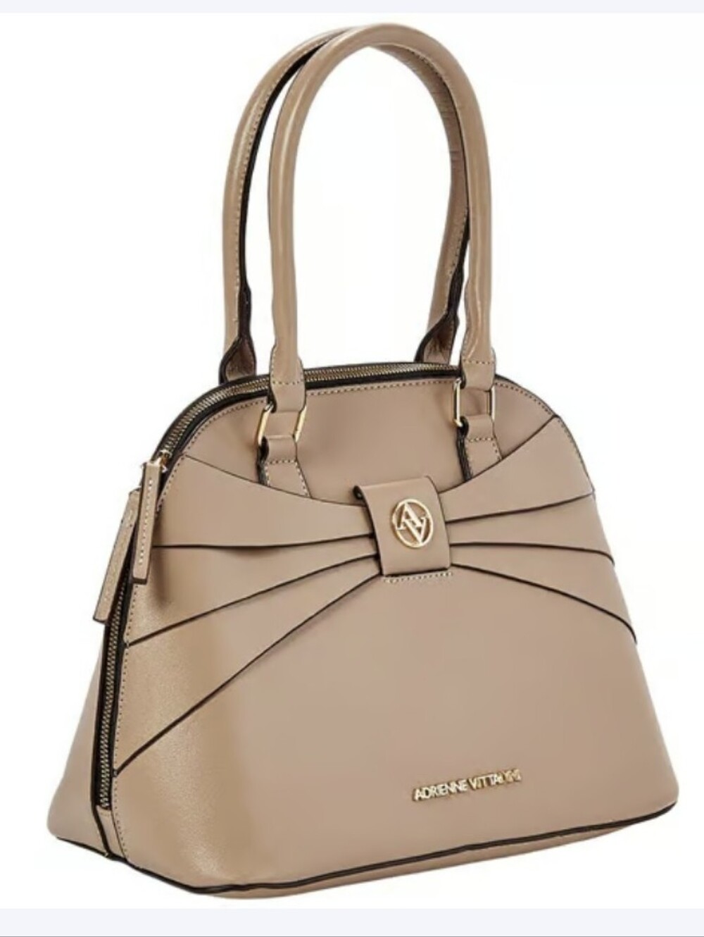 Adrienne Vittadini Bow Dome Satchel NWT